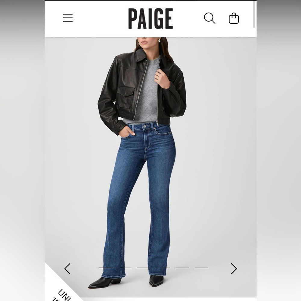 NWOT Women’s Paige Premium Denim Blue Jeans Laurel Canyon Size 27